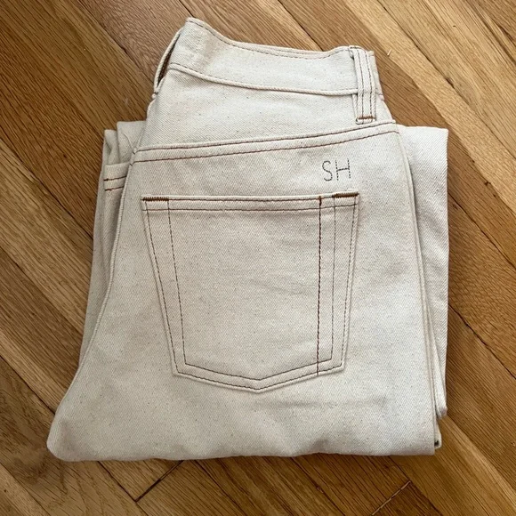 Women's Cream Jeans - Picture 4 of 6